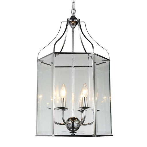 CWI Lighting Maury 6 Light Up Chandelier, Chrome/Clear