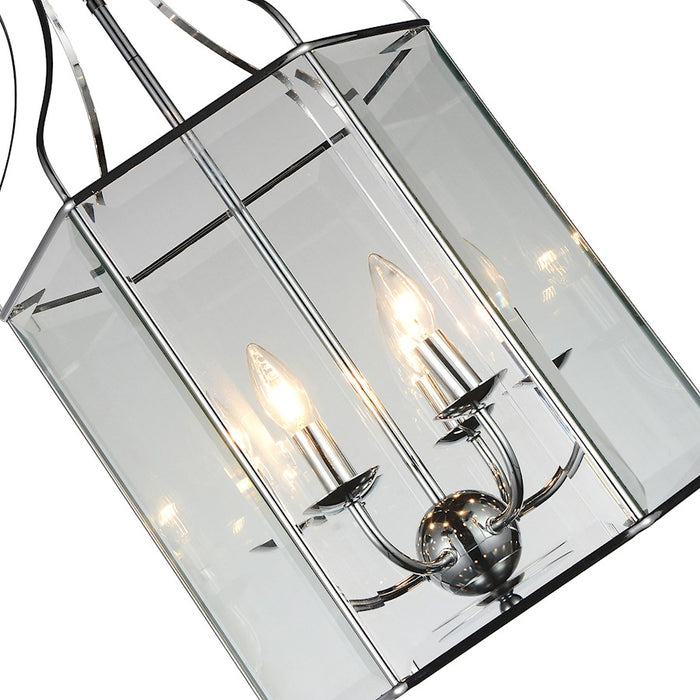 CWI Lighting Maury 6 Light Up Chandelier, Chrome/Clear