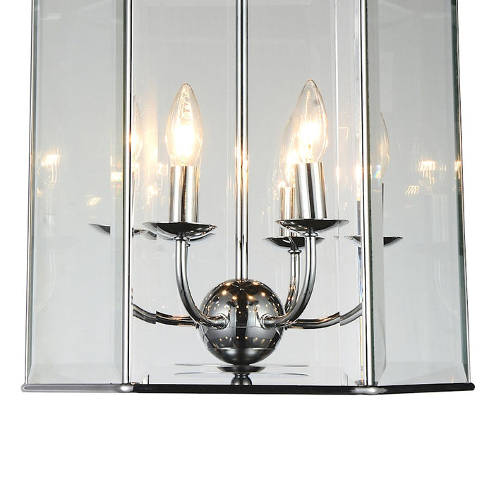 CWI Lighting Maury 6 Light Up Chandelier, Chrome/Clear