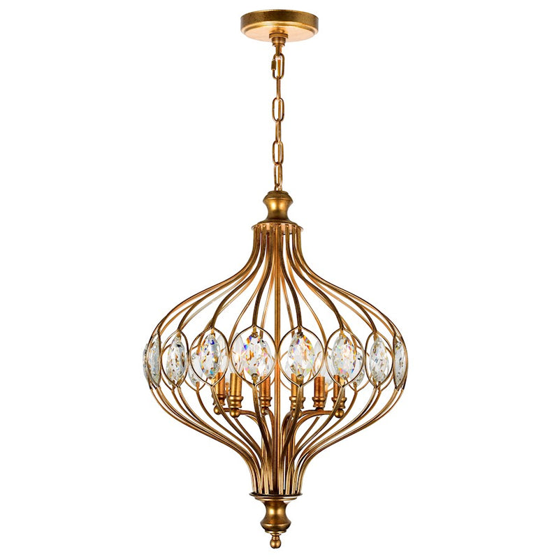 CWI Lighting Altair 6 Light Chandelier, Antique Bronze