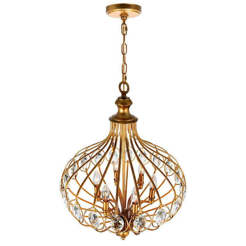 CWI Lighting Altair 6 Light Chandelier, Antique Bronze
