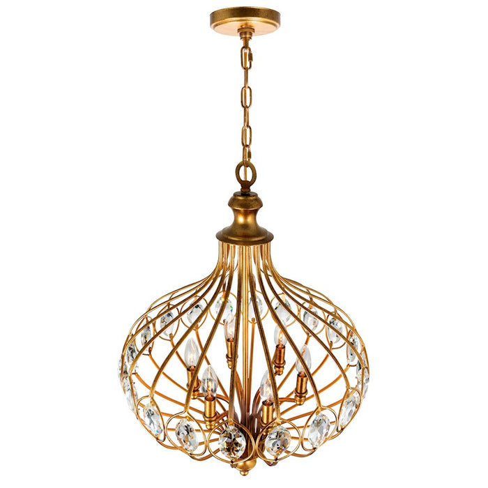 CWI Lighting Altair 6 Light Chandelier, Antique Bronze