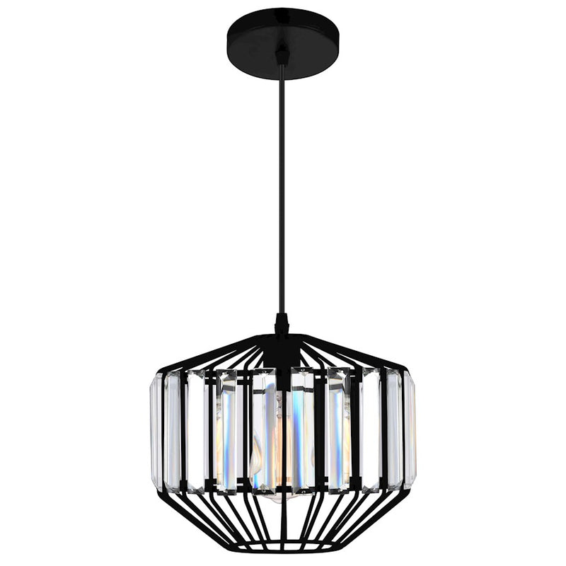 CWI Lighting Alethia 1 Light 10" Down Pendant, Black
