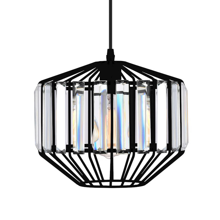CWI Lighting Alethia 1 Light 10" Down Pendant, Black