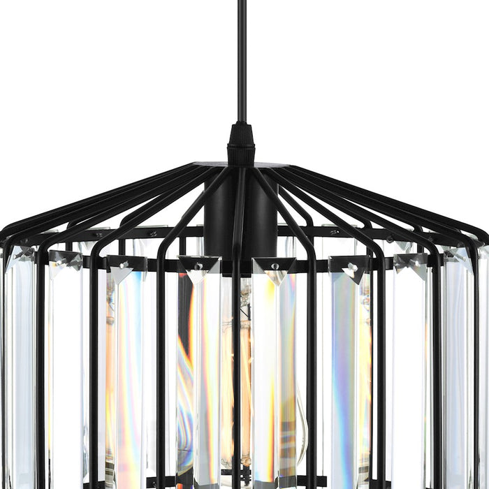 CWI Lighting Alethia 1 Light 10" Down Pendant, Black
