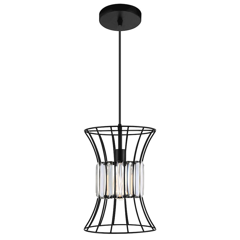 CWI Lighting Alethia 1 Light Down Pendant, Black-B