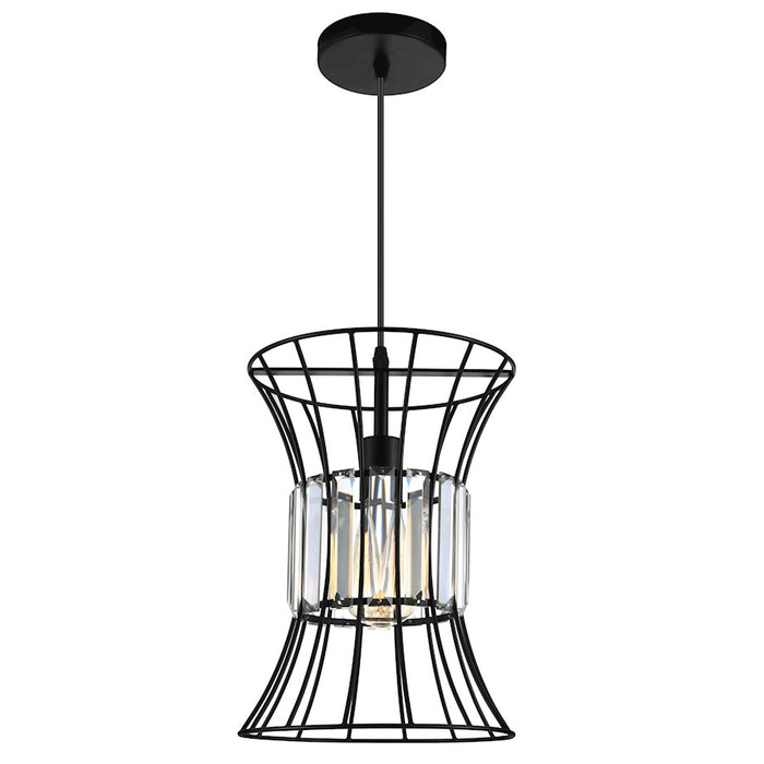 CWI Lighting Alethia 1 Light Down Pendant, Black-B