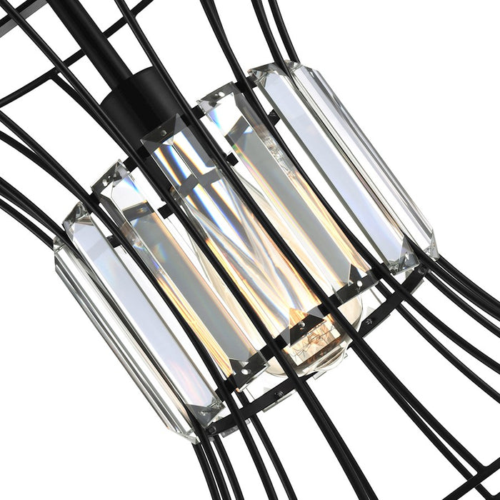 CWI Lighting Alethia 1 Light Down Pendant, Black-B