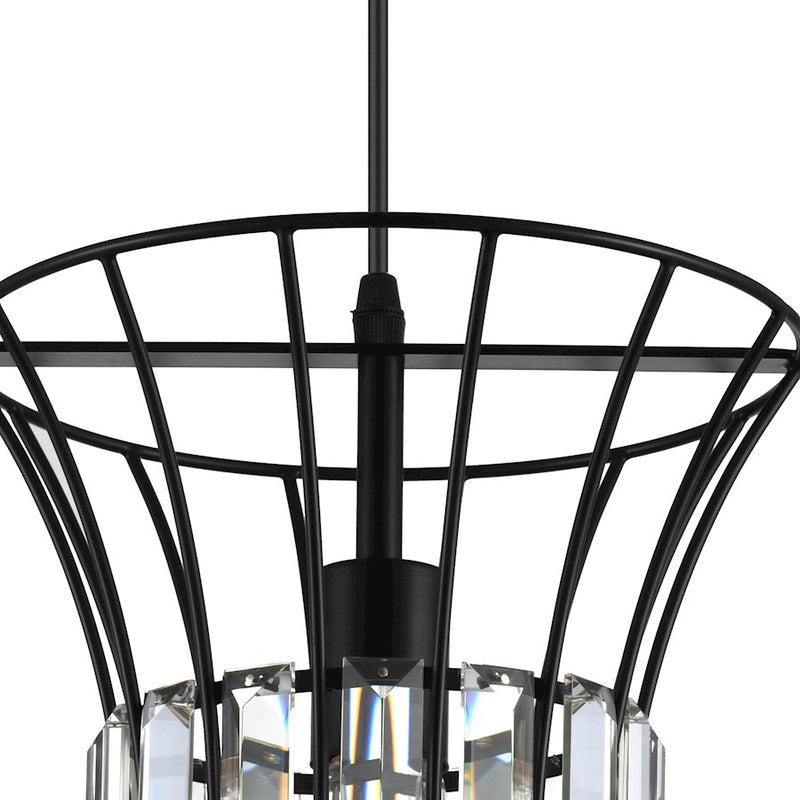 CWI Lighting Alethia 1 Light Down Pendant, Black-B