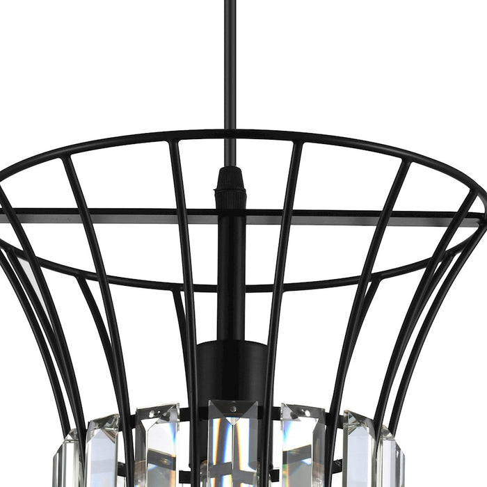 CWI Lighting Alethia 1 Light Down Pendant, Black-B