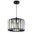 CWI Lighting Alethia 1 Light Drum Shade Pendant, Black