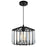 CWI Lighting Alethia 1 Light Drum Shade Pendant, Black