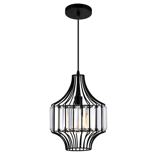 CWI Lighting Alethia 1 Light Down Pendant, Black-D - 9942P10-1-101-D