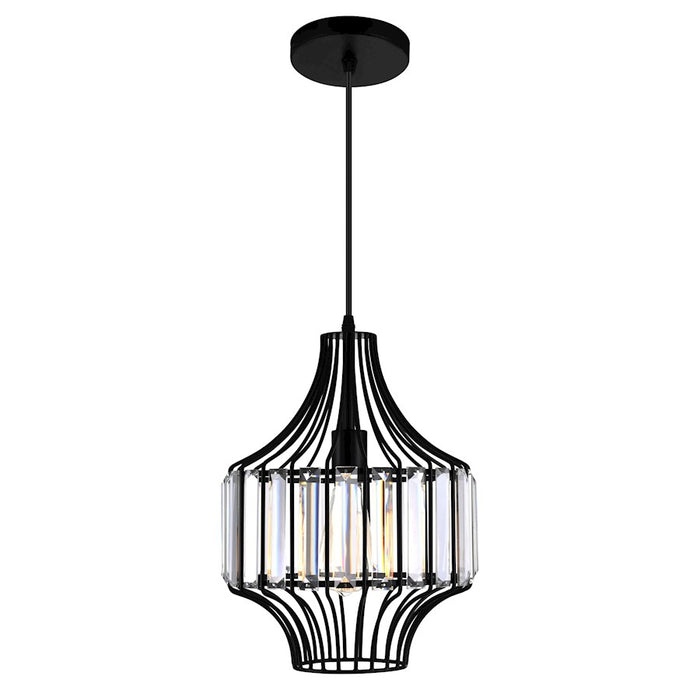 CWI Lighting Alethia 1 Light Down Pendant, Black-D - 9942P10-1-101-D