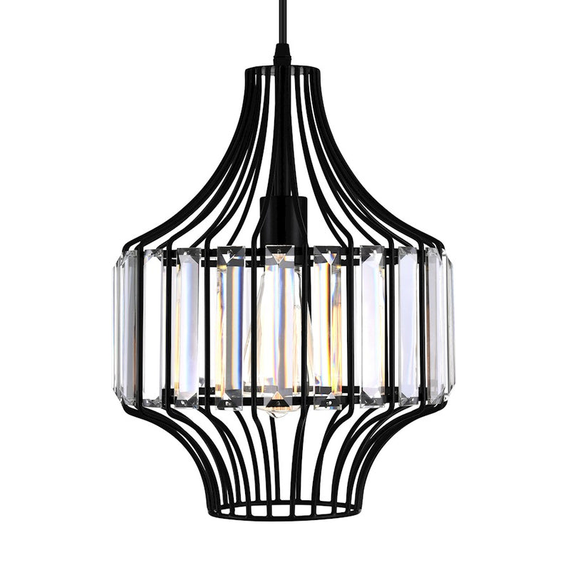 CWI Lighting Alethia 1 Light Down Pendant, Black-D
