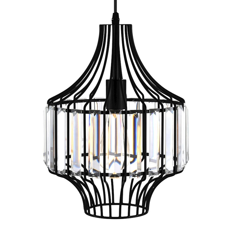 CWI Lighting Alethia 1 Light Down Pendant, Black-D