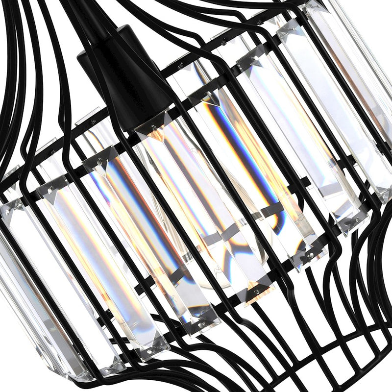 CWI Lighting Alethia 1 Light Down Pendant, Black-D