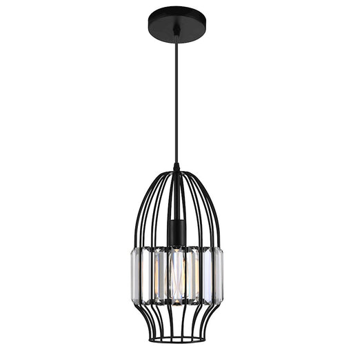 CWI Lighting Alethia 1 Light 7" Down Mini Pendant, Black - 9942P7-1-101