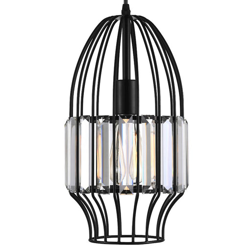 CWI Lighting Alethia 1 Light 7" Down Mini Pendant, Black