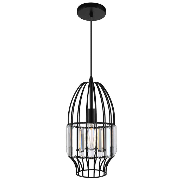 CWI Lighting Alethia 1 Light 7" Down Mini Pendant, Black