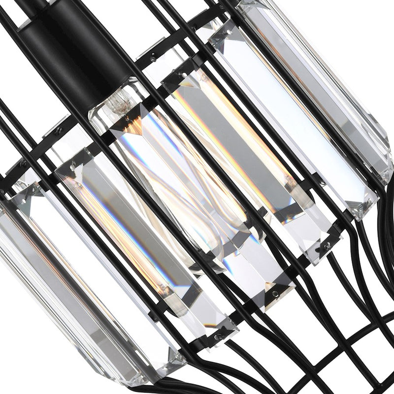 CWI Lighting Alethia 1 Light 7" Down Mini Pendant, Black