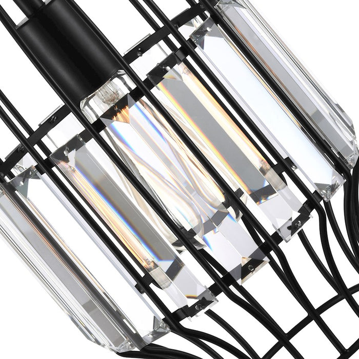 CWI Lighting Alethia 1 Light 7" Down Mini Pendant, Black