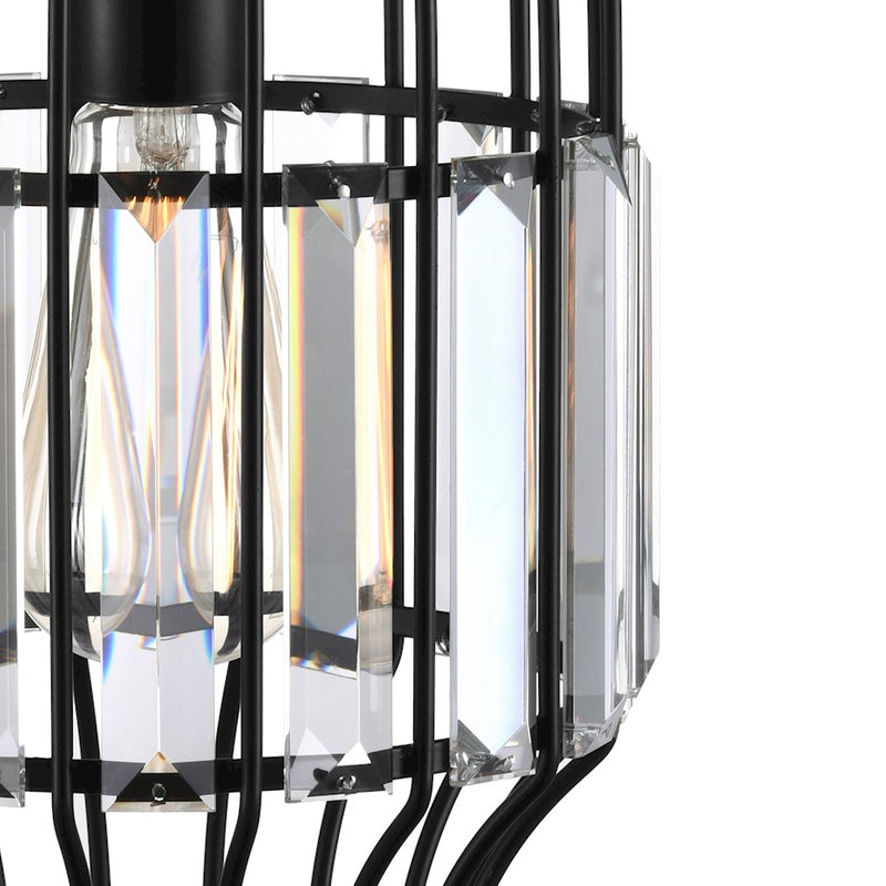 CWI Lighting Alethia 1 Light 7" Down Mini Pendant, Black