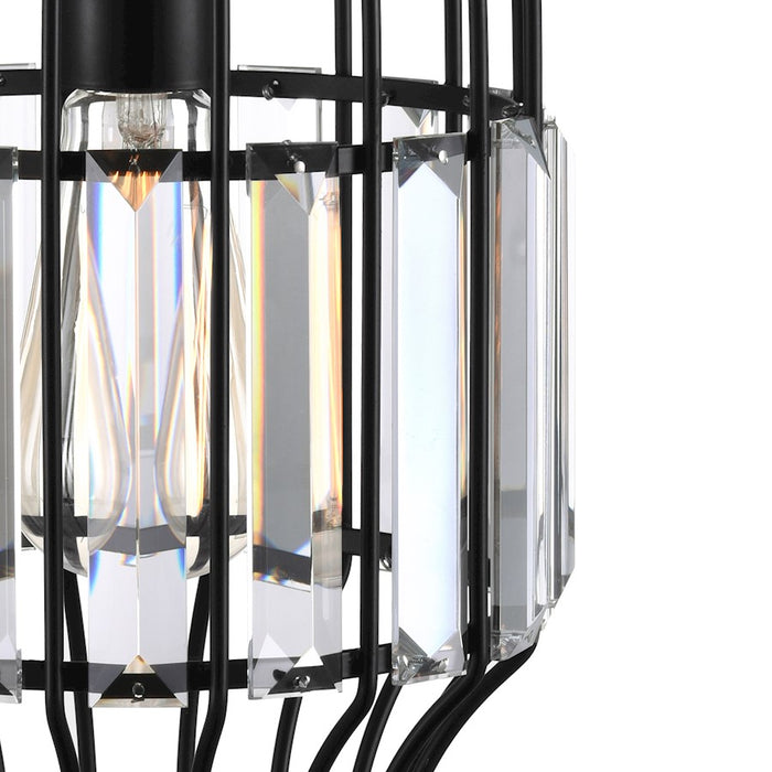 CWI Lighting Alethia 1 Light 7" Down Mini Pendant, Black