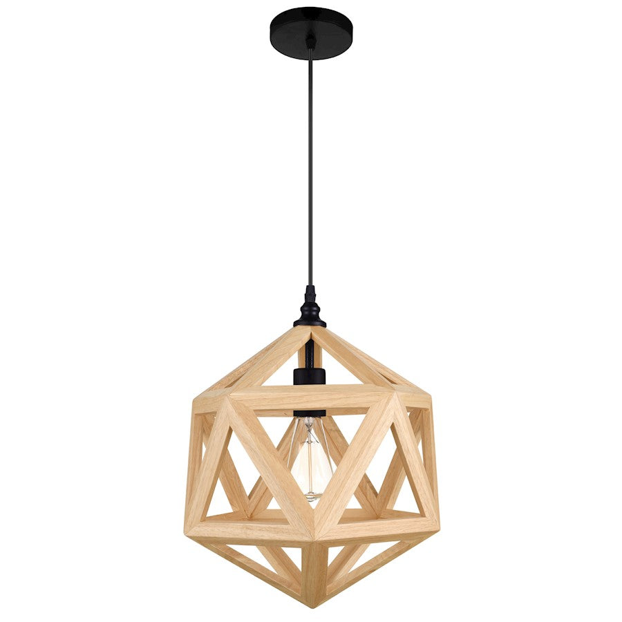 CWI Lighting Lante 1 Light Pendant, Black - 9945P13-1-101