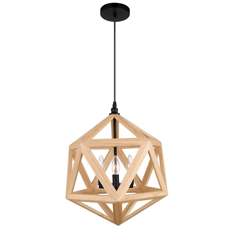 CWI Lighting Lante 3 Light Pendant, Black