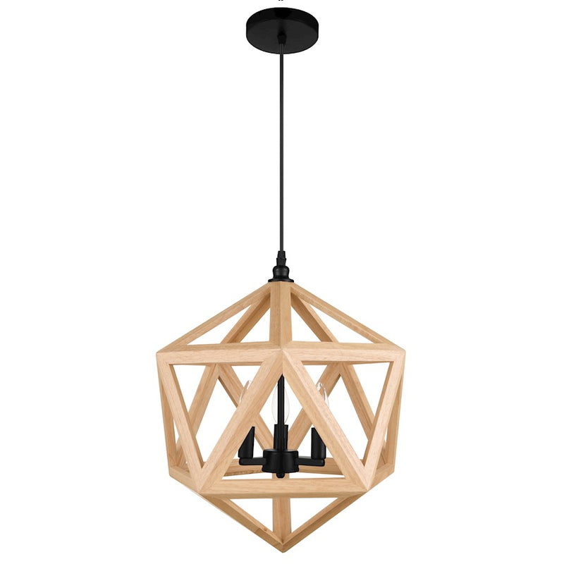 CWI Lighting Lante 3 Light Pendant, Black