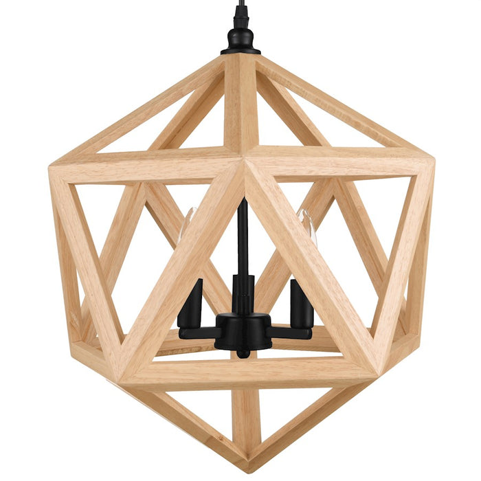 CWI Lighting Lante 3 Light Pendant, Black