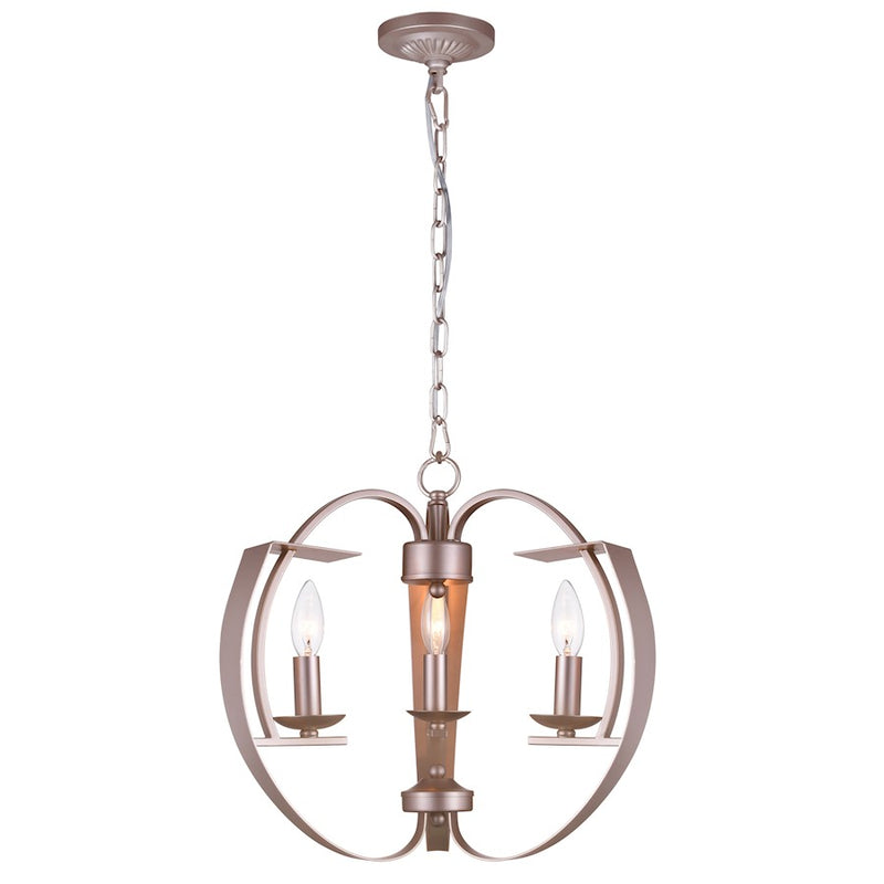 CWI Lighting Verbena 3 Light Chandelier, Pewter