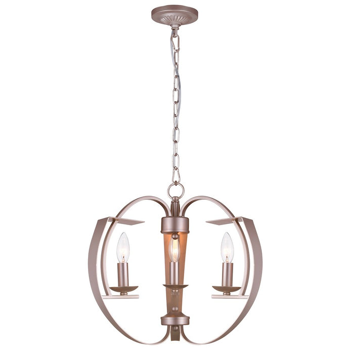 CWI Lighting Verbena 3 Light Chandelier, Pewter - 9950P16-3-221