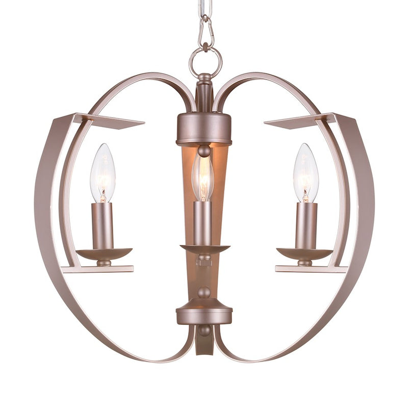 CWI Lighting Verbena 3 Light Chandelier, Pewter