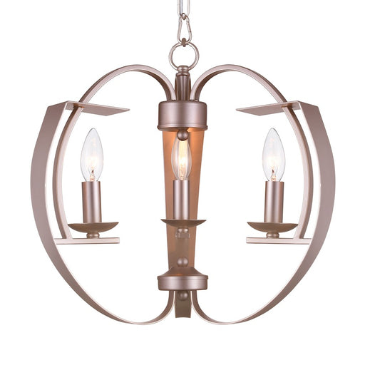 CWI Lighting Verbena 3 Light Chandelier, Pewter