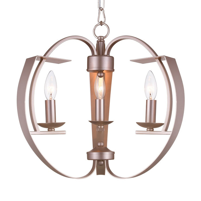 CWI Lighting Verbena 3 Light Chandelier, Pewter