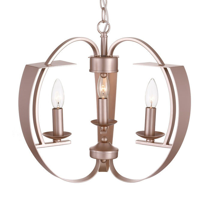 CWI Lighting Verbena 3 Light Chandelier, Pewter