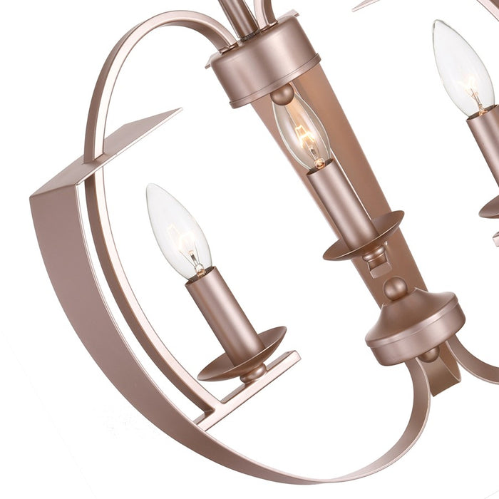CWI Lighting Verbena 3 Light Chandelier, Pewter