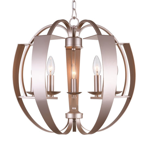CWI Lighting Verbena 5 Light Chandelier, Pewter