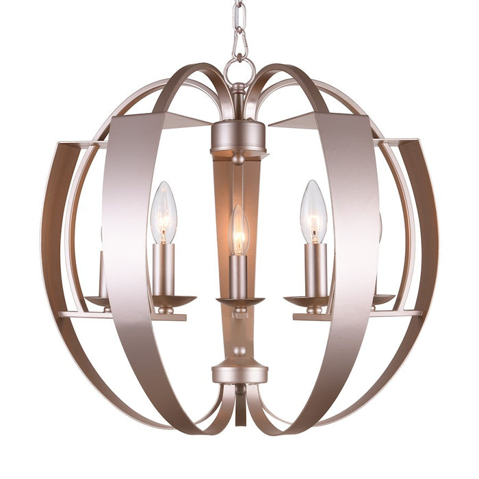 CWI Lighting Verbena 5 Light Chandelier, Pewter