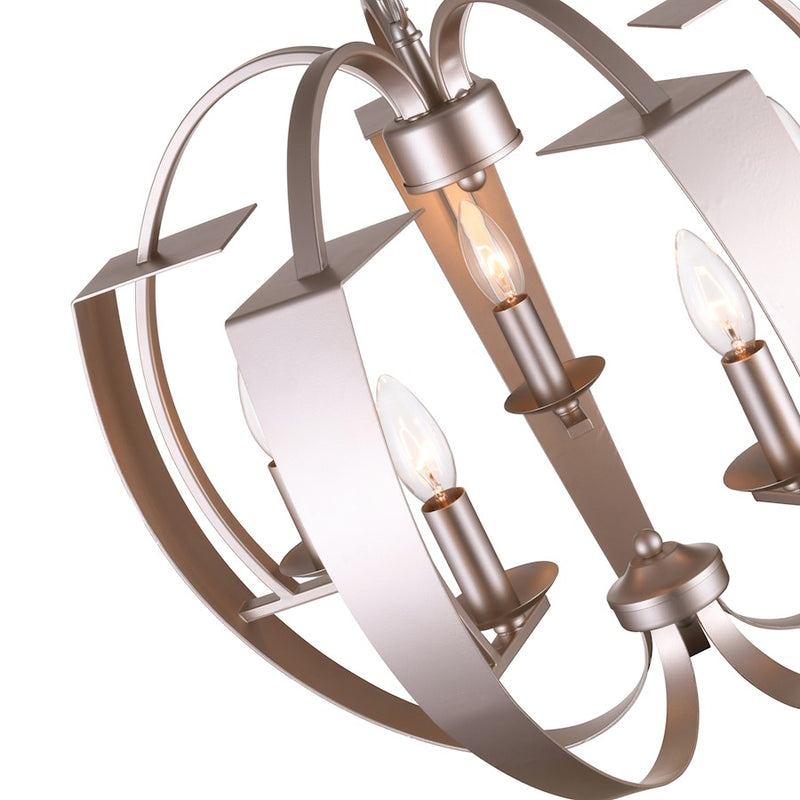 CWI Lighting Verbena 5 Light Chandelier, Pewter