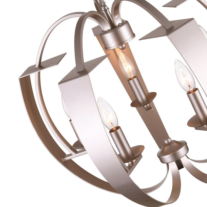 CWI Lighting Verbena 5 Light Chandelier, Pewter