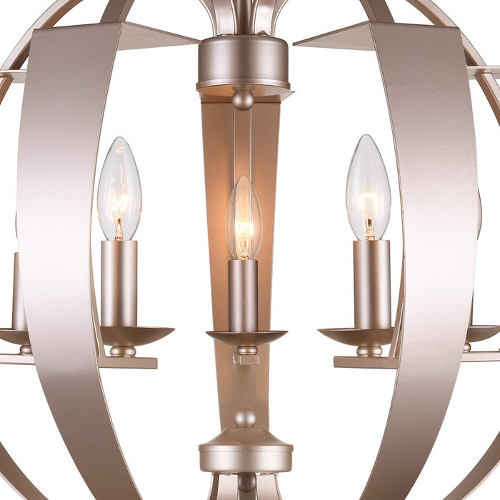 CWI Lighting Verbena 5 Light Chandelier, Pewter