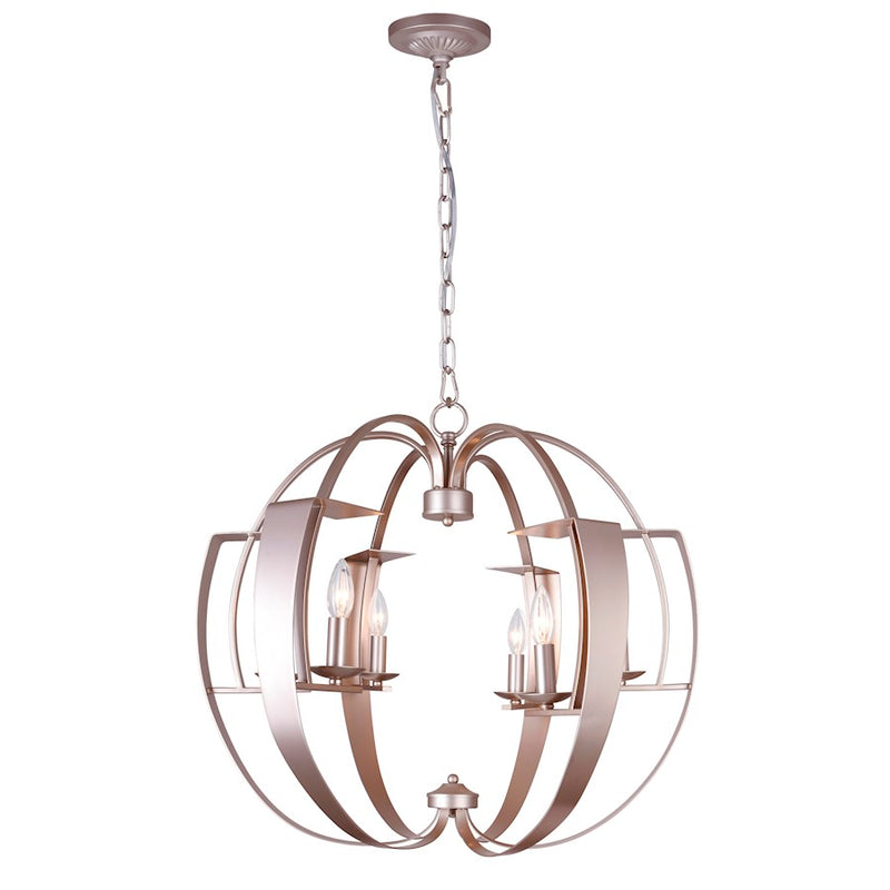 CWI Lighting Verbena 6 Light Chandelier, Pewter