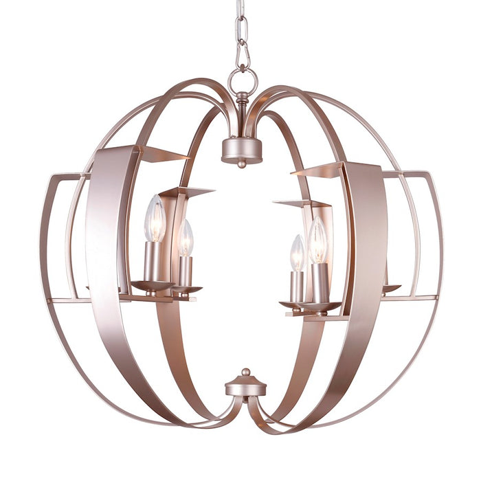 CWI Lighting Verbena 6 Light Chandelier, Pewter