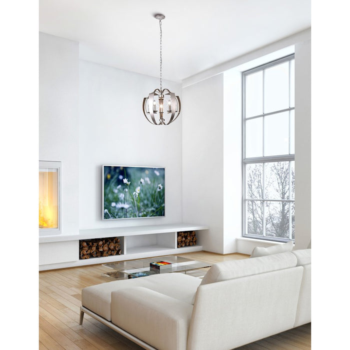 CWI Lighting Verbena 6 Light Chandelier, Pewter