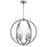 CWI Lighting Elton 6 Light Chandelier, Satin Nickel/Clear