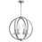 CWI Lighting Elton 6 Light Chandelier, Satin Nickel/Clear