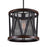 CWI Lighting Parsh 1 Light Drum Shade Mini Chandelier, Pewter